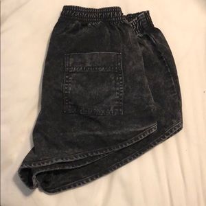 American Apparel Black/Acid Wash Shorts
